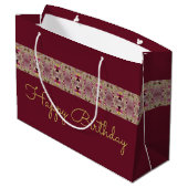 Bourgogne Stijlvol Groot Cadeauzakje (Achterkant Gekanteld)