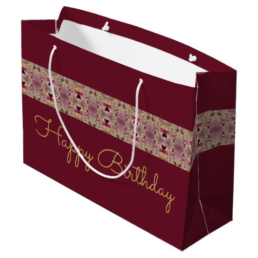 Bourgogne Stijlvol Groot Cadeauzakje (Achterkant Gekanteld)