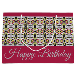 Bourgogne Stijlvol ontwerp met patronen Groot Cadeauzakje