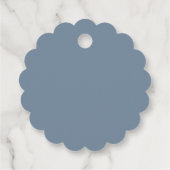 Bourgogne Stoffig Blauw Bloem vrijgezellenfeest Bedankjes Labels (Achterkant)