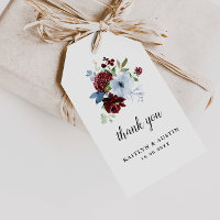 Bourgogne Stoffig Blauw Bloemen Bruiloft Cadeau la