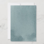 Bourgogne & Stoffige Blauwe Herfst Bloemengrens Br Kaart (Achterkant)