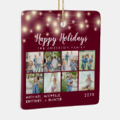 Bourgogne String Lights 8 Foto Vakantie Keramisch Ornament (Rechts)