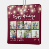 Bourgogne String Lights 8 Foto Vakantie Keramisch Ornament (Links)