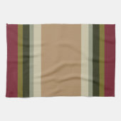 Bourgogne Stripe met olijfgroen Theedoek (Horizontaal)
