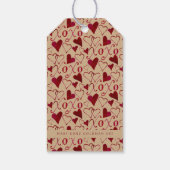  Bourgogne Taupe Valentijnsdag XXOO Cadeaulabel (Achterkant)