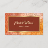 Bourgogne Terra Cotta Goud Interieurontwerp Visitekaartje (Voorkant)