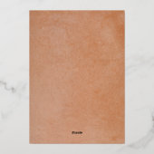 Bourgogne Terracotta Bloemen Pampas Fall Wedding Folie Uitnodiging (Achterkant)