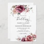 Bourgogne Terracotta Herfst Alles In 1 QR Code Bru Kaart (Voorkant / Achterkant)