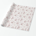 Bourgogne Toile De Jouy  Bloemen Chinoiserie Cadeaupapier<br><div class="desc">Verhoog uw herfstfeesten met ons Herfst Toile-feestdecor, met gedetailleerd floraal bordeauxrood op een warm witte achtergrond. Dit op Frankrijk geïnspireerde Chinoiserie-ontwerp straalt elegantie en sophisticatie uit, ideaal voor herfst-bijeenkomsten in september, oktober of november. Het ingewikkelde toile de Jouy-patroon legt de frisse, gezellige essentie van herfst vast en creëert een charmante...</div>