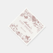 Bourgogne Toile Jouy  Bloemen Baby Sprinkle Servet (Hoek)