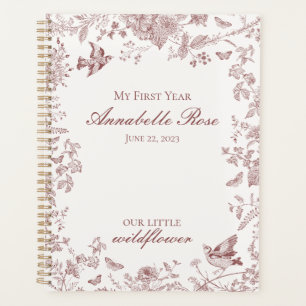 Bourgogne Toile Jouy  Floral Mijn eerste jaar Planner