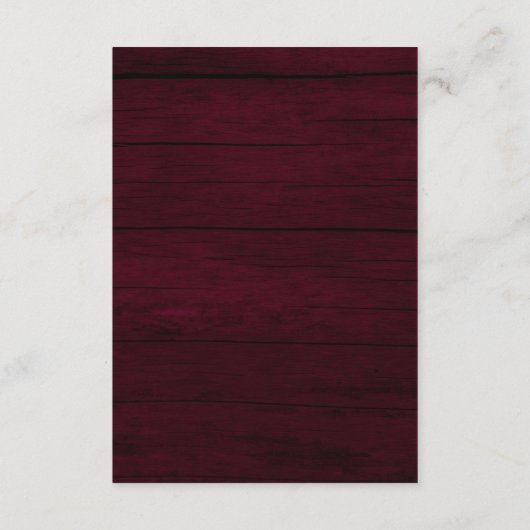 Bourgogne Trouwgegevens QR Code Website Informatiekaartje (Achterkant)