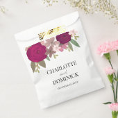 Bourgogne Tuin Bloemen Bruiloft Bedankzakje (Gezegeld)