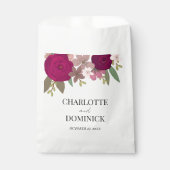 Bourgogne Tuin Bloemen Bruiloft Bedankzakje (Voorkant)