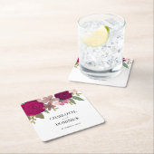 Bourgogne Tuin Bloemen Bruiloft Kartonnen Onderzetters (Insitu)