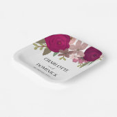 Bourgogne Tuin Bloemen Bruiloft Papieren Bordje (Gebogen)