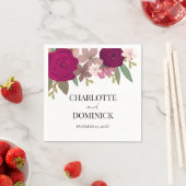 Bourgogne Tuin Bloemen Bruiloft Servet (Insitu)