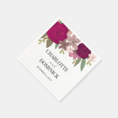 Bourgogne Tuin Bloemen Bruiloft Servet (Hoek)