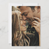 Bourgogne, Turquoise & Gold Agat trouwfoto Kaart (Achterkant)