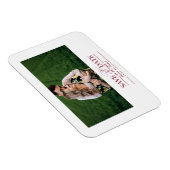 Bourgogne Typografie Bruiloft Save The Date Foto Magneet (Rechterzijde)