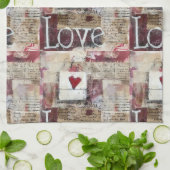 Bourgogne Valentijnse Serie Design 12 Theedoek (Gevouwen)