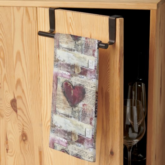 Bourgogne Valentijnse Serie Design 1 Theedoek (Derde Gevouwen)