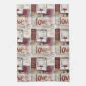 Bourgogne Valentijnse Serie Design 4 Theedoek (Verticaal)