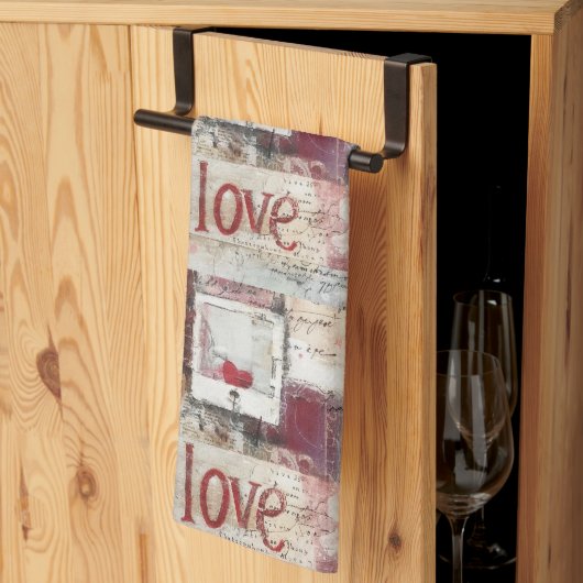 Bourgogne Valentijnse Serie Design 4 Theedoek (Derde Gevouwen)