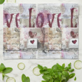 Bourgogne Valentijnse Serie Design 5 Theedoek (Gevouwen)