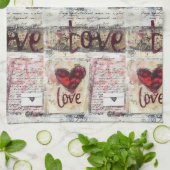 Bourgogne Valentijnse Serie Design 7 Theedoek (Gevouwen)