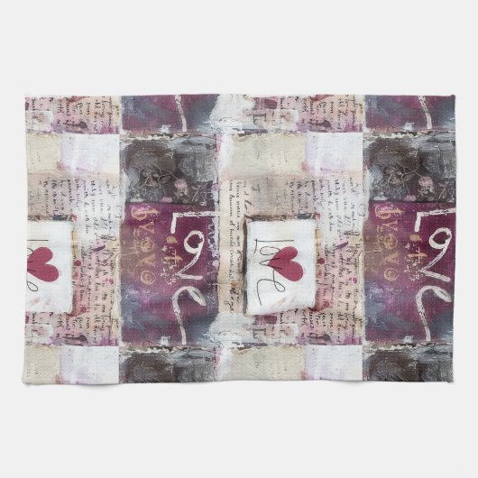 Bourgogne Valentijnse Serie Design 8 Theedoek (Horizontaal)