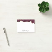 Bourgogne Velvet Agate Geode Script Typografie Post-it® Notes (Kantoor)
