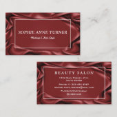 Bourgogne Velvet Professionele Make-up Hair Style Visitekaartje (Voorkant / Achterkant)
