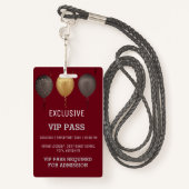 Bourgogne Verjaardag Party Foto Custom Pass VIP Badge (Achterkant met draagriem)