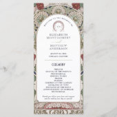 Bourgogne Vintage Trouwprogramma Art Nouveau Programmakaart (Voorkant)