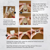 Bourgogne Vlinder Mini Snoep Bar Wrapper Sjabloon Poster