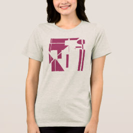 Bourgogne Vormen Geometrische Abstracte Kunst MCM Tri-Blend Shirt