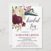 Bourgogne Vrijgezellenfeest Tea Marsala Bloemenwij Kaart (Voorkant)