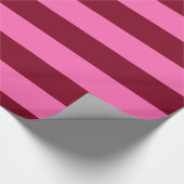 Bourgogne, warmroze #2 XL Preppy Stripe 1X Cadeaupapier (Hoek)
