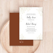 Bourgogne Waterverf Bloemen Huwelijk Custom Kaart