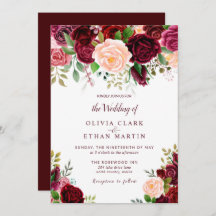 Bourgogne Waterverf Floral