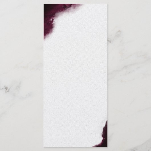 Bourgogne Waterverf Geometrisch Lijst Bruiloft Men Menu (Achterkant)