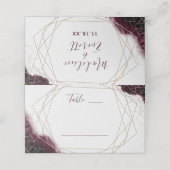 Bourgogne Waterverf geometrisch tabelnummer Plaatskaartje (Buitenkant ongevouwen)