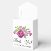 Bourgogne Waterverf Pioenrozen gepersonaliseerde g Bedankdoosjes (Geopend)