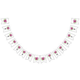 Bourgogne Waterverf Pioenrozen Vrijgezellenfeest Vlaggetjes