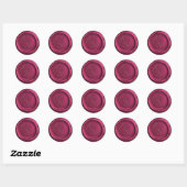 Bourgogne Wax Seal  Custom Bruiloft Stickers (Vel)