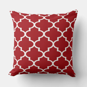 Bourgogne White Quatrefoil Lattice Pillow Kussen