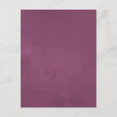 Bourgogne Wijn Boho Floral Bruiloft Gast Details Informatiekaartje (Achterkant)