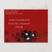 Bourgogne Wijn Diep Rood UW Foto Aankondigingskaart (Achterkant)